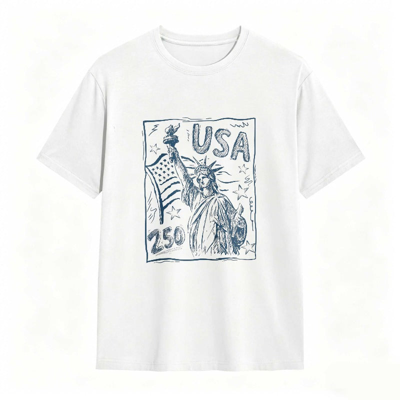 Statue Of Liberty Usa Flag 250 T-shirt