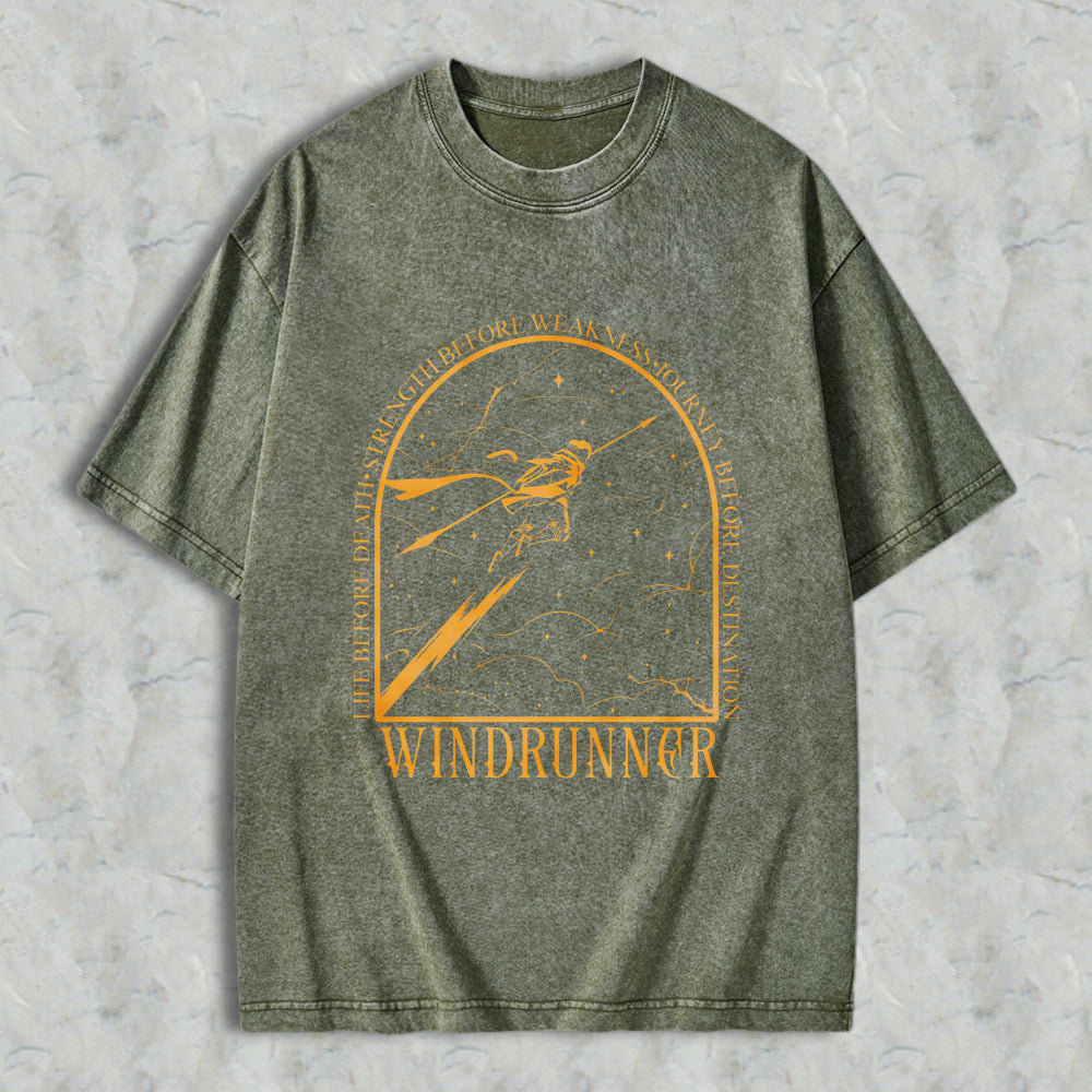 Wardrobecart Windrunner Archer Design With Inspirational Quote Unisex Washed T-shirt