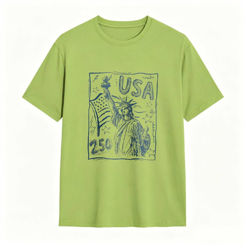 Statue Of Liberty Usa Flag 250 T-shirt