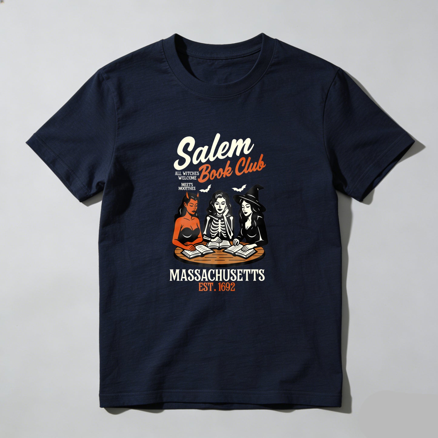 Wardrobecart Salem Book Club Massachusetts Est 1692 Unisex Classic T-shirt