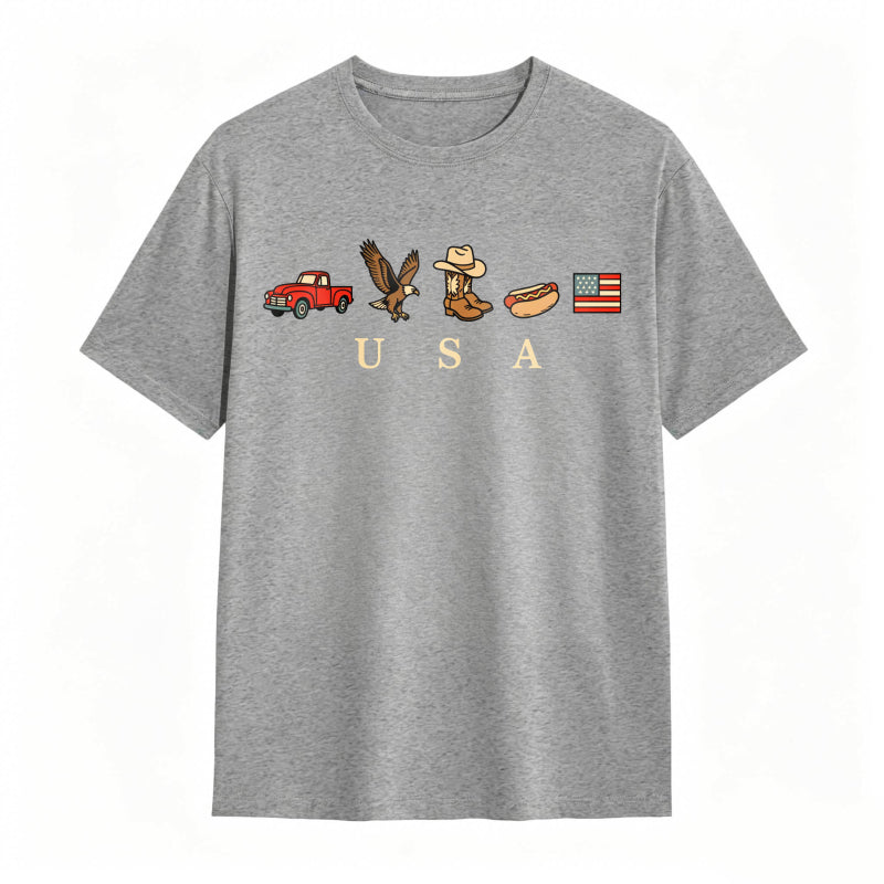 USA Icons Comfort Colors 4th Of July Graphic Tee
