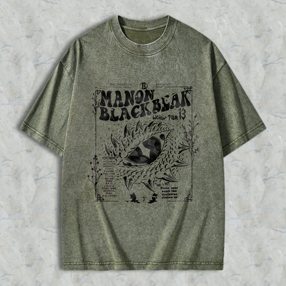 Wardrobecart Manon Blackbeak Magic Tour 13 Concert Poster Design Unisex Washed T-shirt