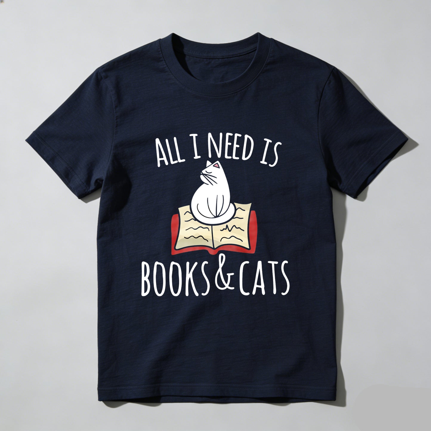 Wardrobecart All I Need Is Books And Cats Unisex Classic T-shirt