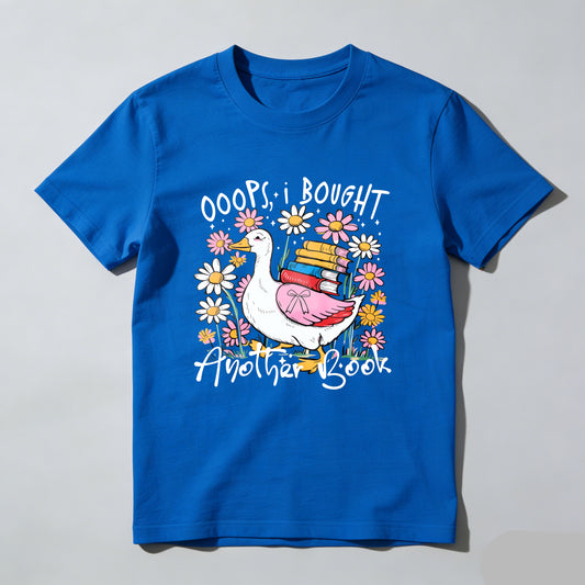 Wardrobecart Duck Carrying Books Among Flowers Unisex Classic T-shirt