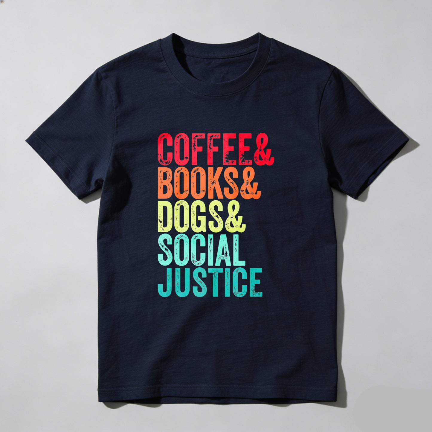 Wardrobecart Coffee Books Dogs Social Justice Unisex Classic T-shirt