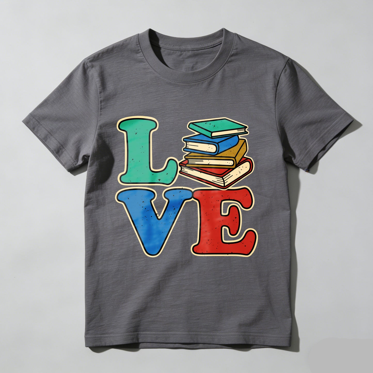 Wardrobecart Love Books Stack Design Print Unisex Classic T-shirt