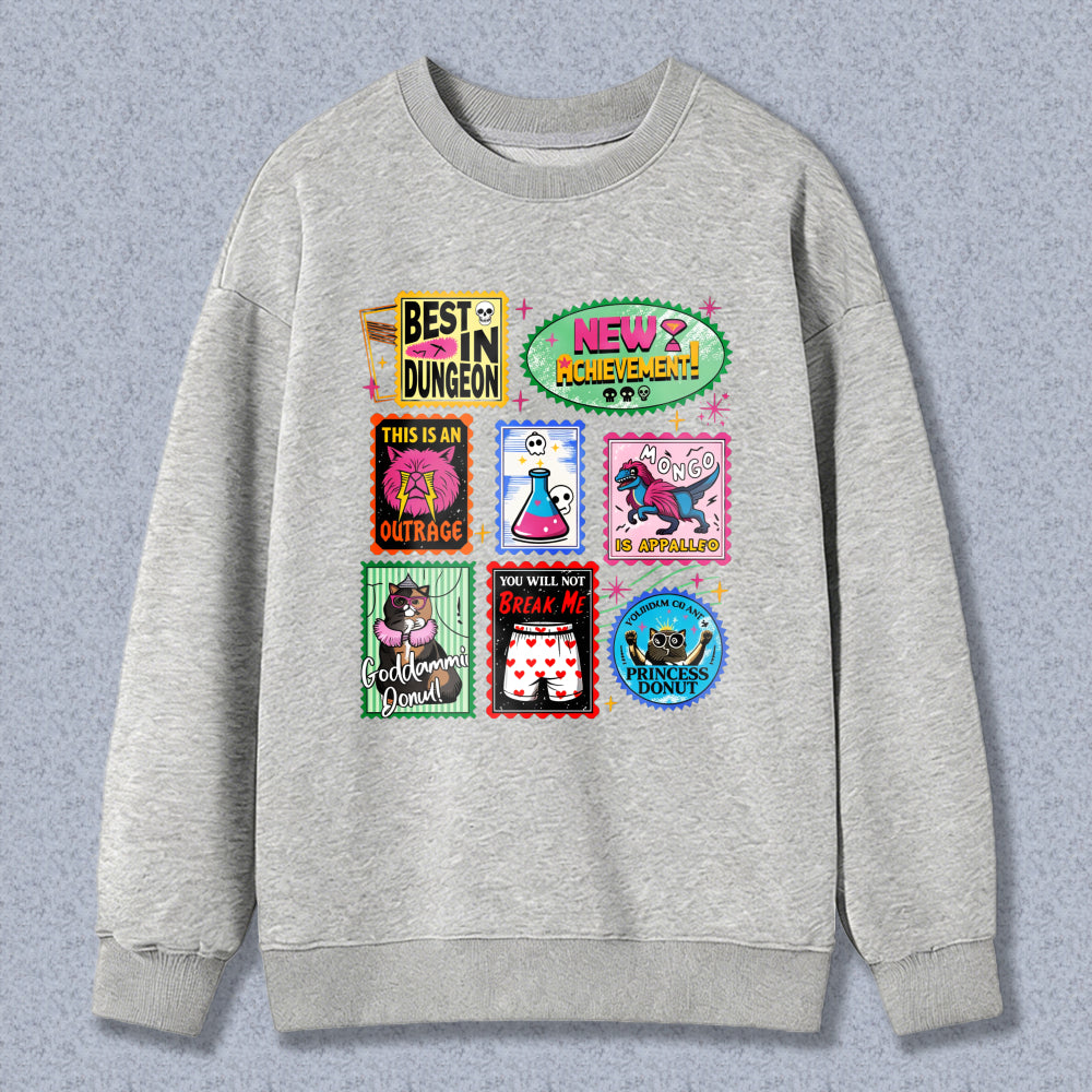 Wardrobecart Best In Dungeon New Achievements This Is An Outrage No Apparatus You Will Not Break Me Good Game My Friend Unisex Classic Sweatshirt
