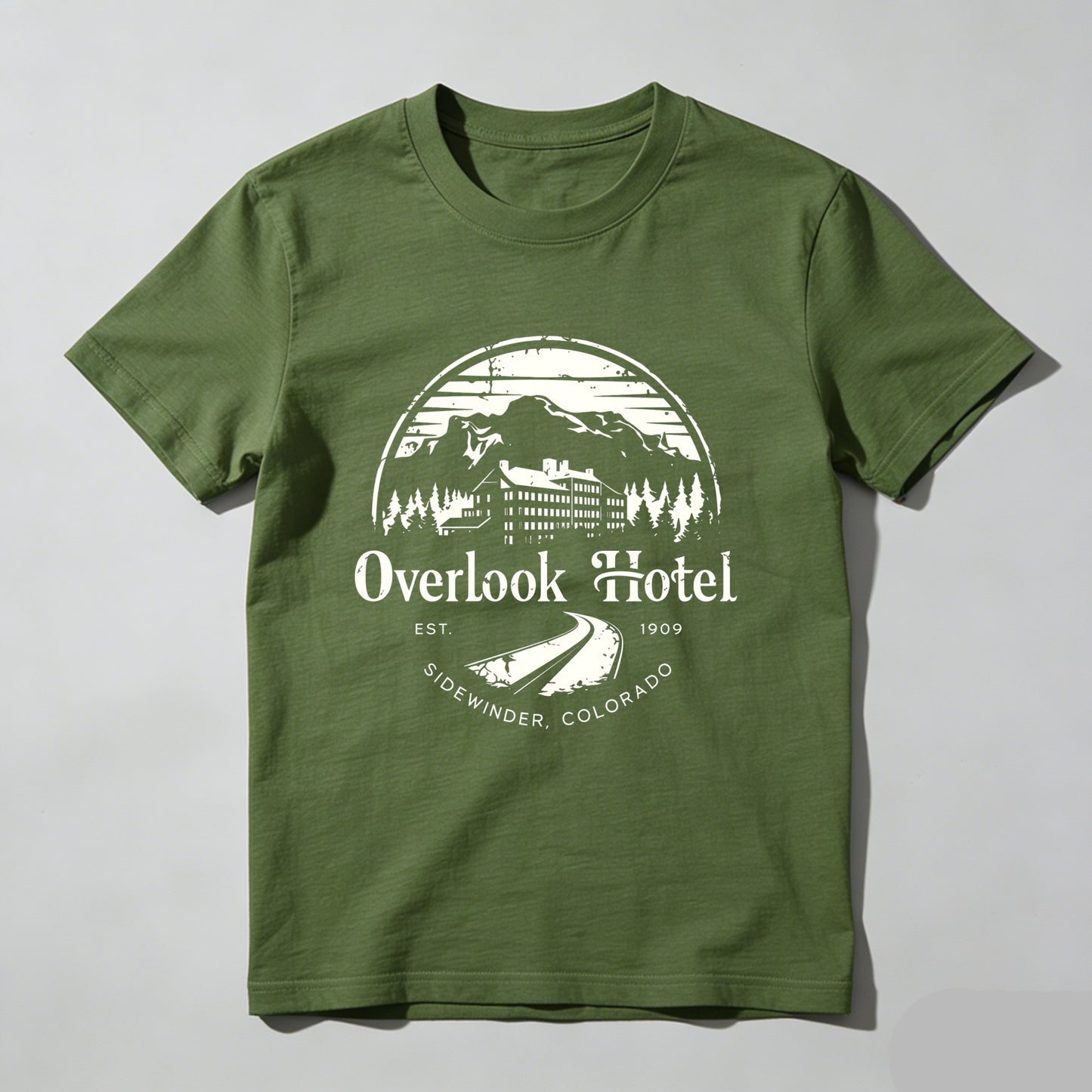 Wardrobecart Overlook Hotel Mountain Scene Design Unisex Classic T-shirt