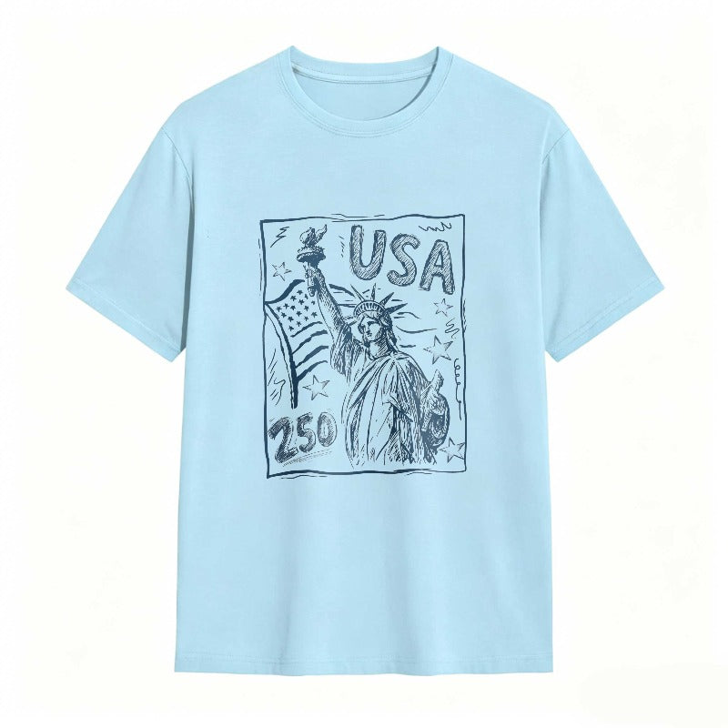 Statue Of Liberty Usa Flag 250 T-shirt