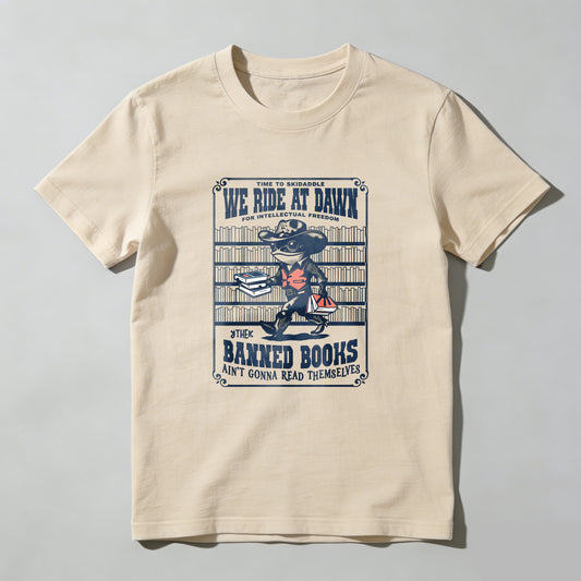 Wardrobecart We Ride At Dawn Banned Books Unisex Classic T-shirt