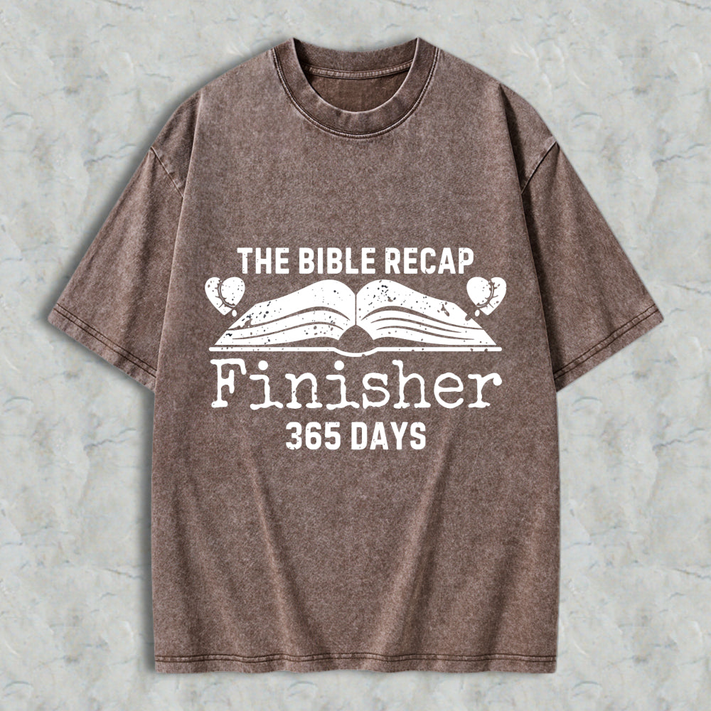 Wardrobecart The Bible Recap Finisher 365 Days Unisex Washed T-shirt