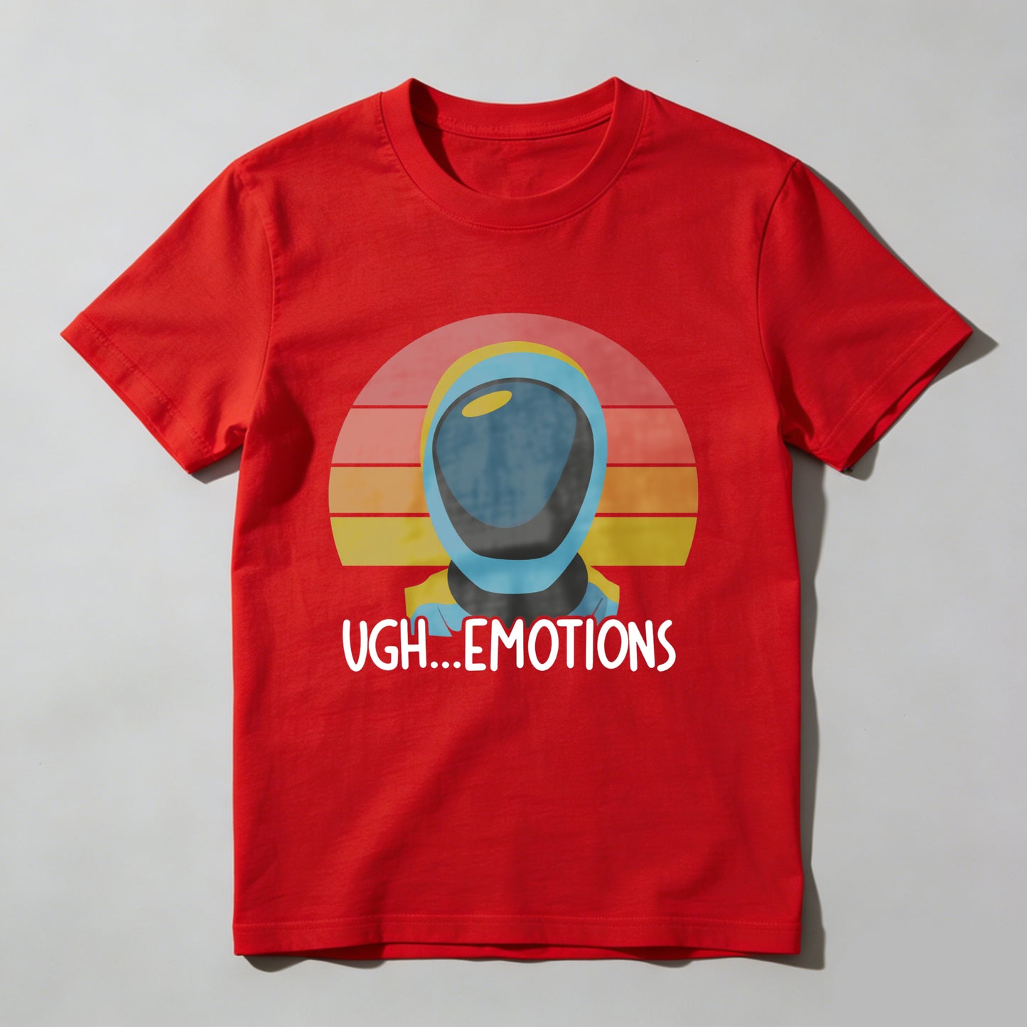 Wardrobecart Astronaut Helmet Sunset Ugh Emotions Unisex Classic T-shirt