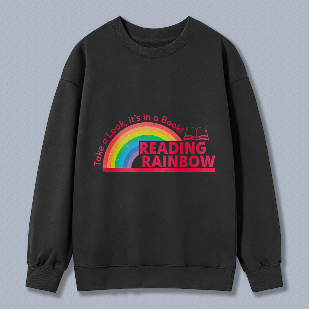 Wardrobecart Reading Rainbow Take A Look Its In A Book Unisex Classic Sweatshirt