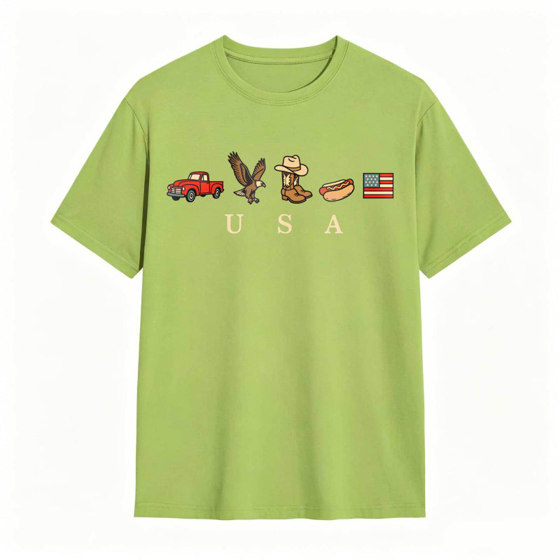 USA Icons Comfort Colors 4th Of July Graphic Tee