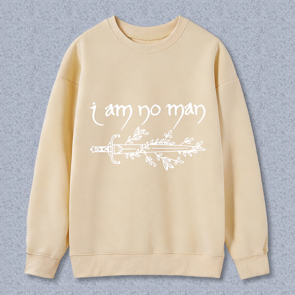 Wardrobecart I Am No Man Sword With Leaves Design Unisex Classic Sweatshirt
