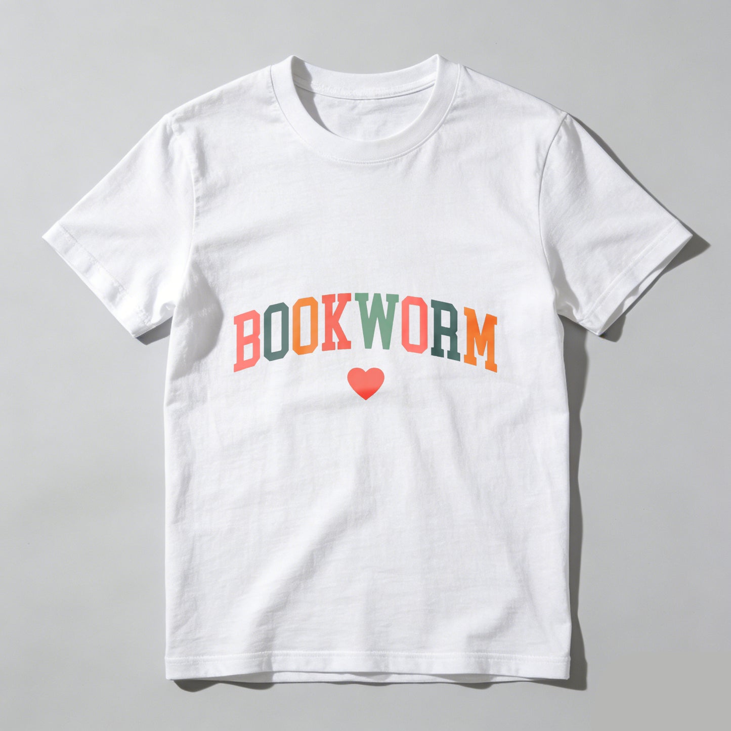 Wardrobecart Bookworm Heart Print Design Unisex Classic T-shirt