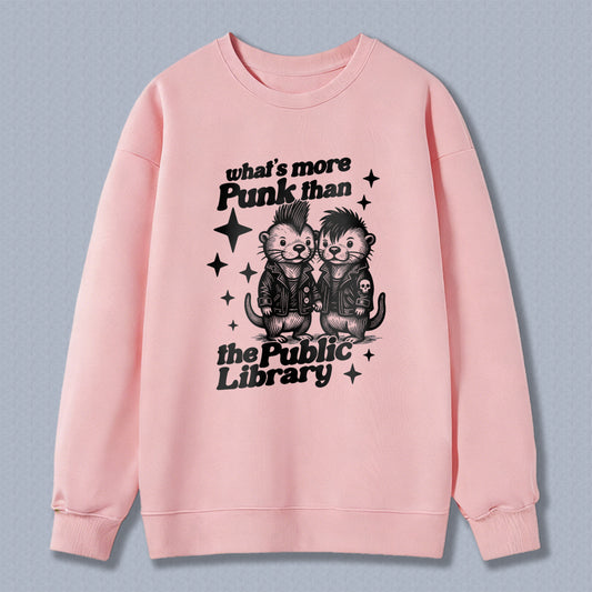 Wardrobecart What's More Punk Than The Public Library Cats Unisex Classic Sweatshirt