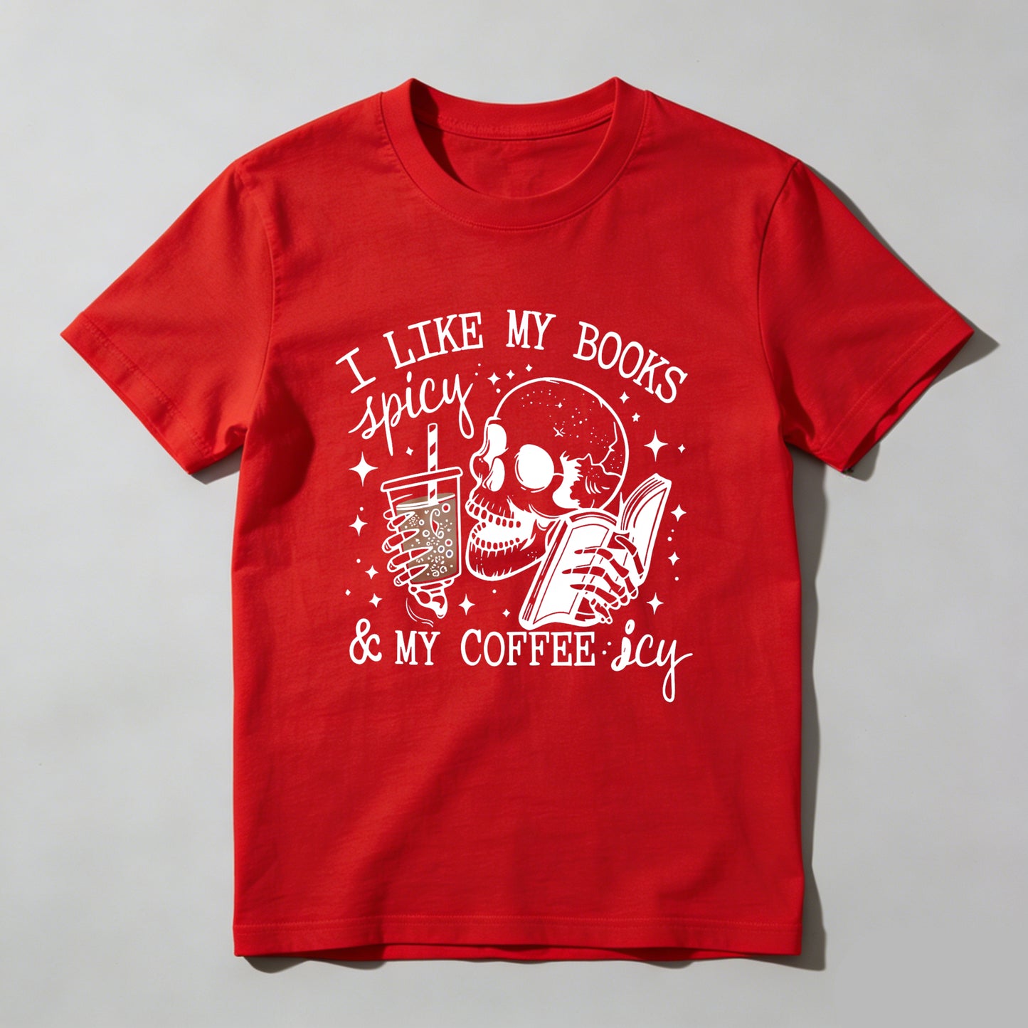 Wardrobecart I Like My Books Spicy And My Coffee Icy Unisex Classic T-shirt