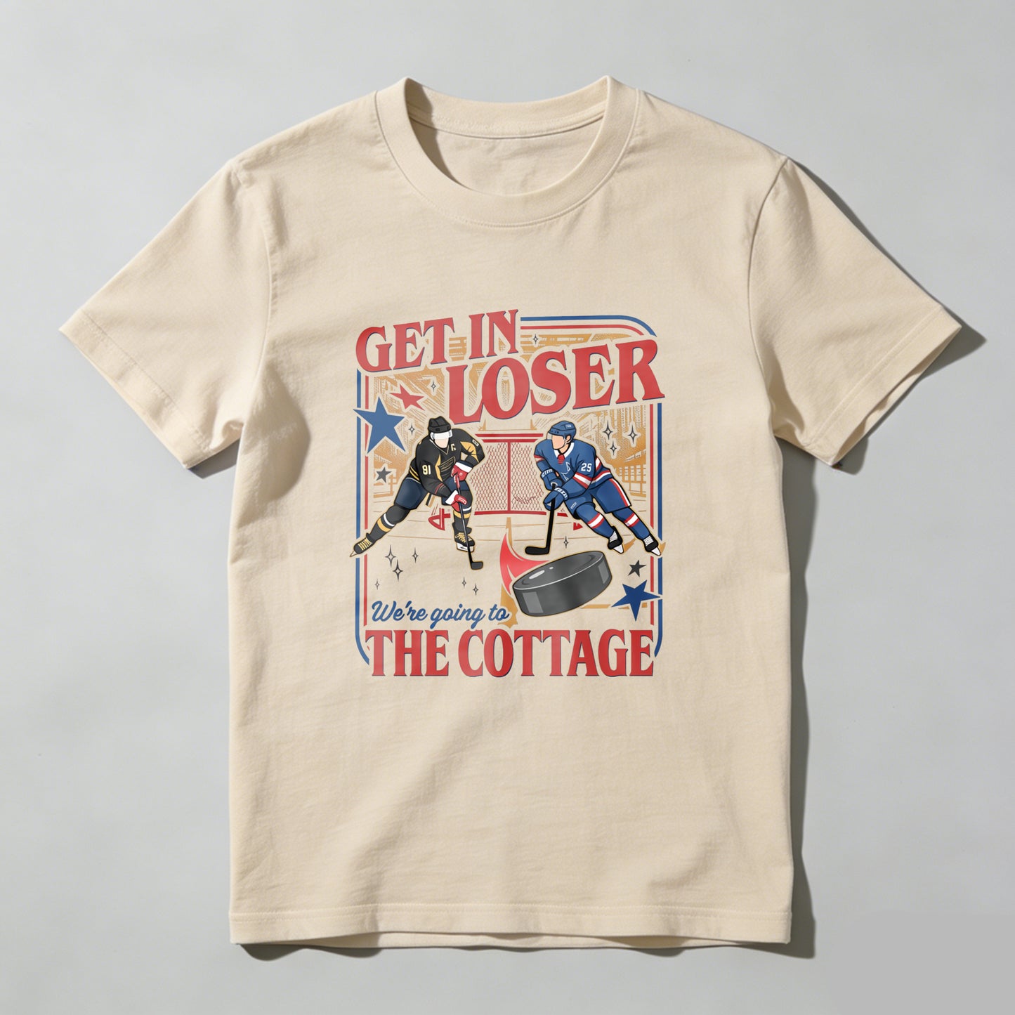 Wardrobecart Get In Loser We're Going To The Cottage Unisex Classic T-shirt 100% cotton