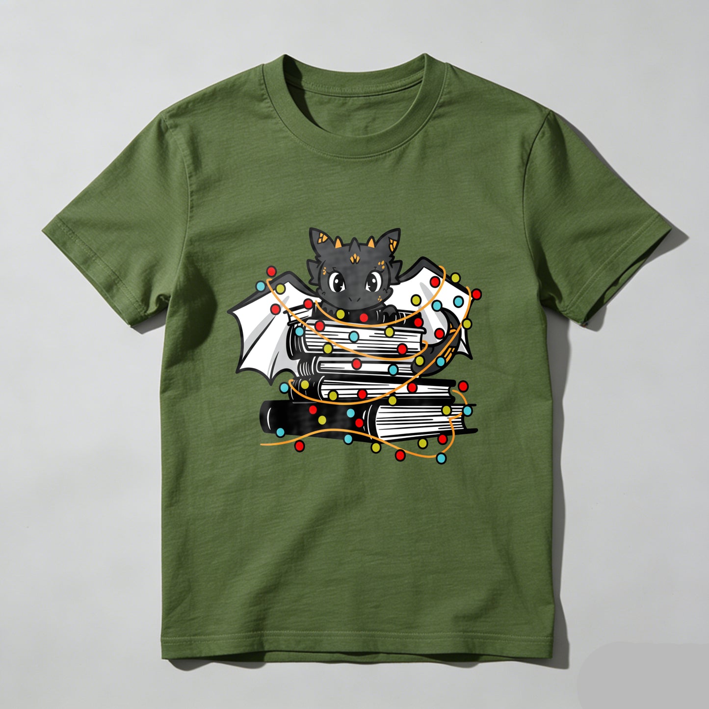 Wardrobecart Bat With Books And Lights Unisex Classic T-shirt