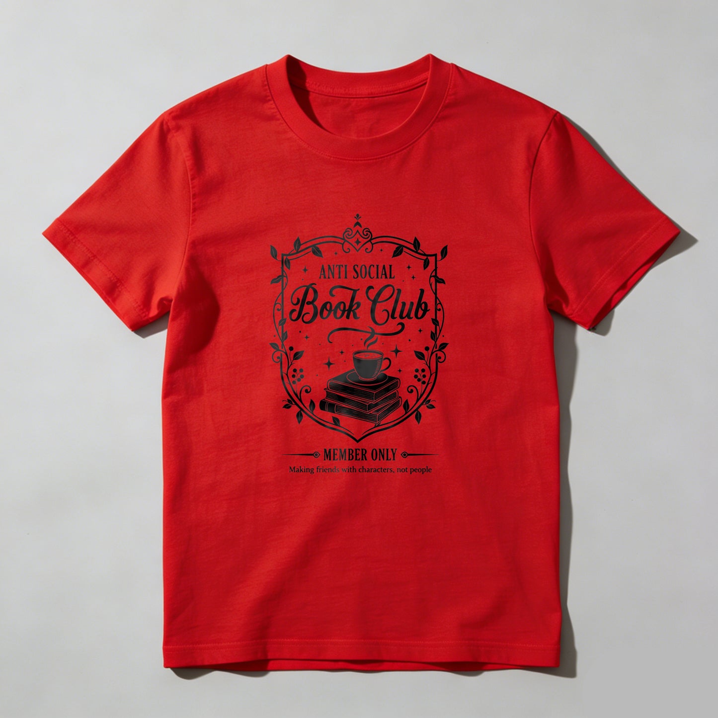 Wardrobecart Anti Social Book Club Member Only Unisex Classic T-shirt 100% cotton