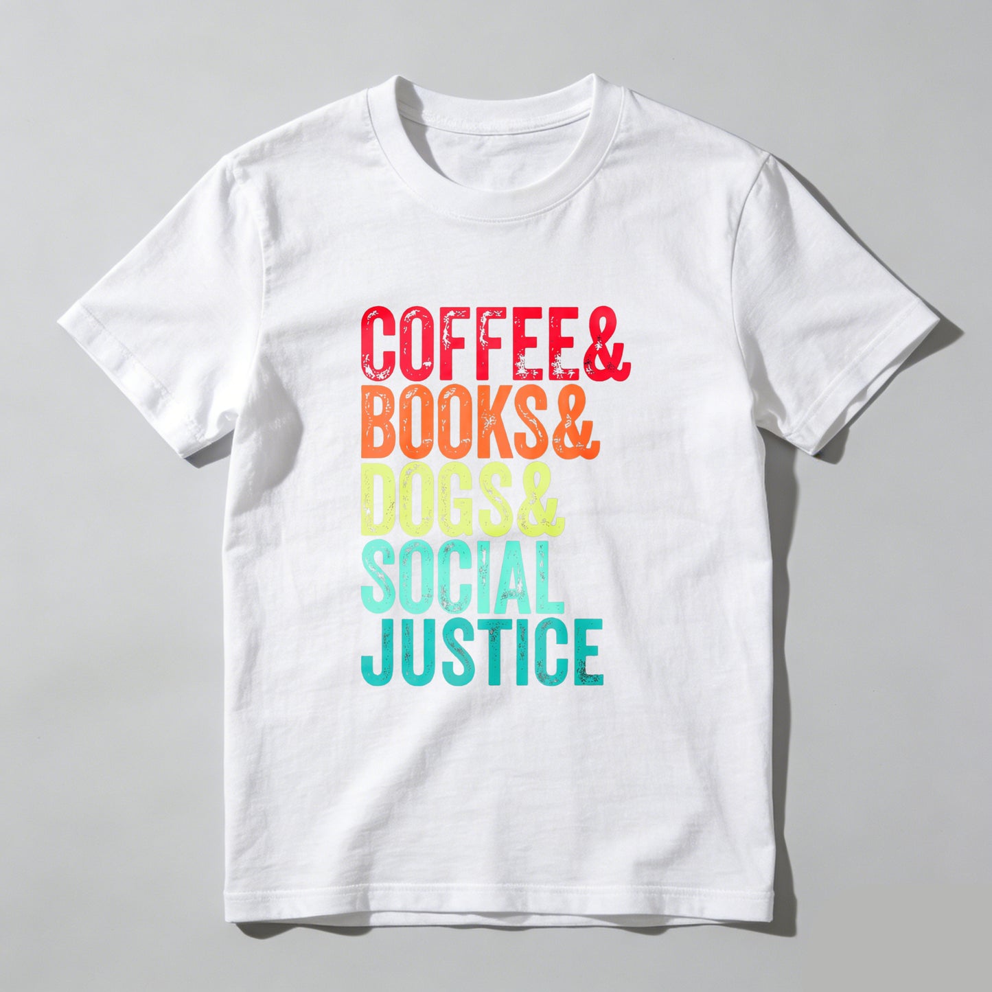 Wardrobecart Coffee Books Dogs Social Justice Unisex Classic T-shirt