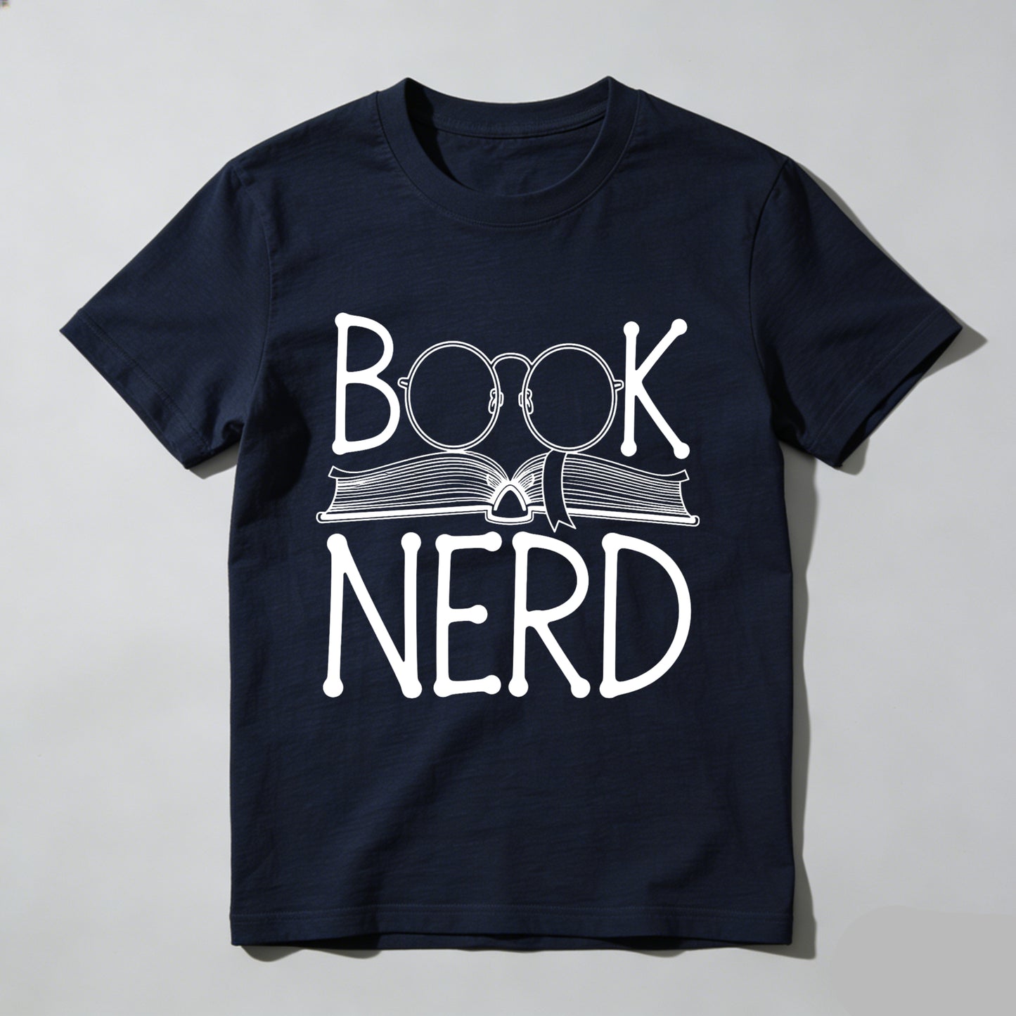 Wardrobecart Book Nerd With Glasses And Open Book Unisex Classic T-shirt