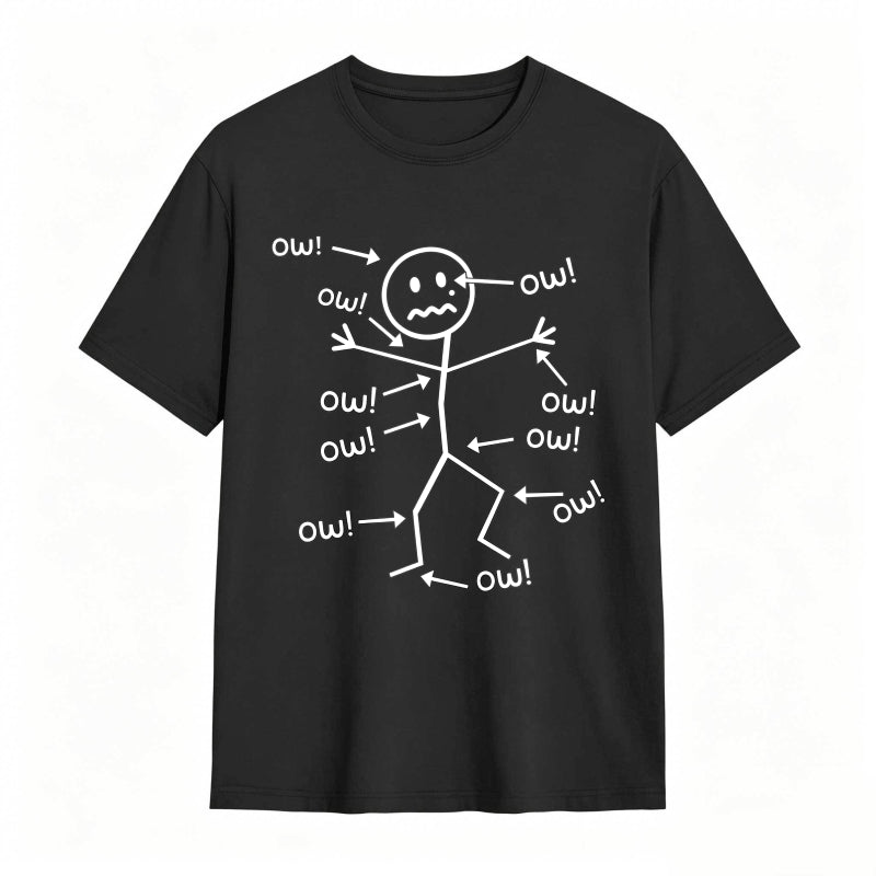 Owl Stick Figure With Arrows And Text Unisex Classic T-shirt