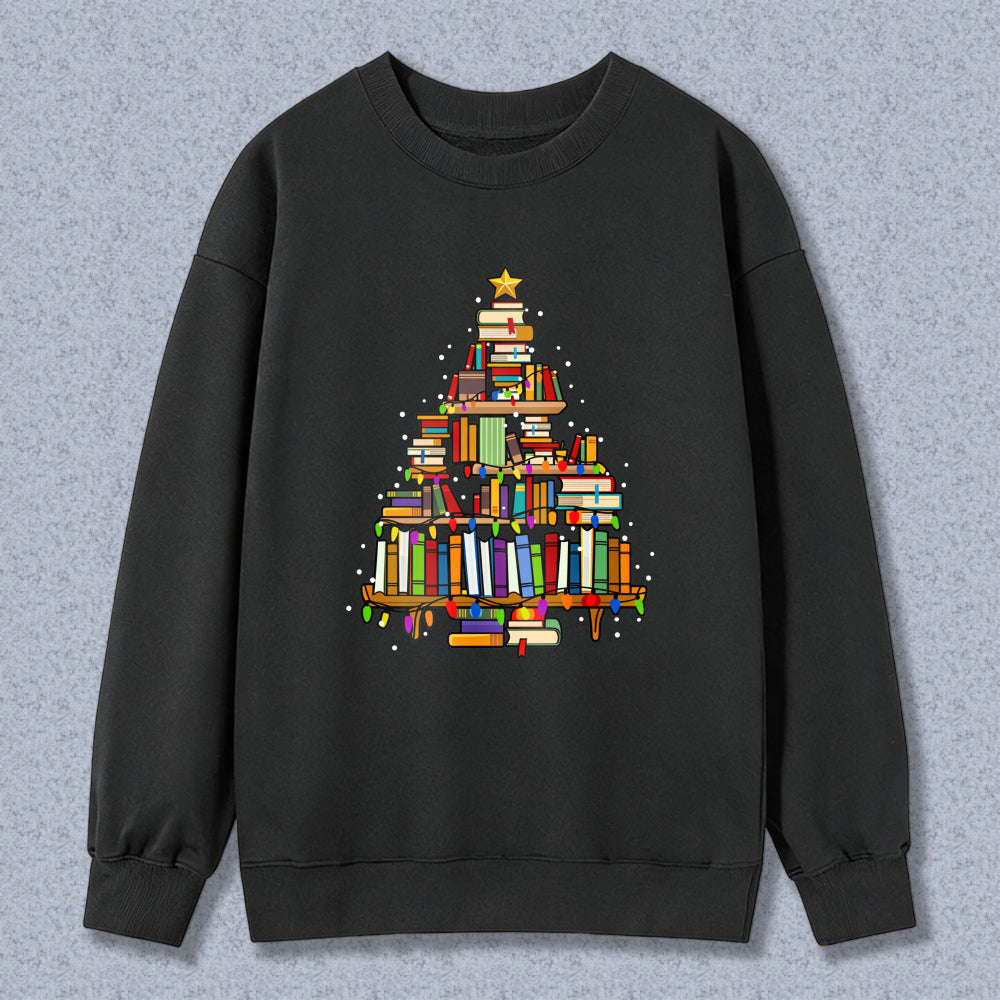 Wardrobecart Book Christmas Tree Unisex Classic Sweatshirt