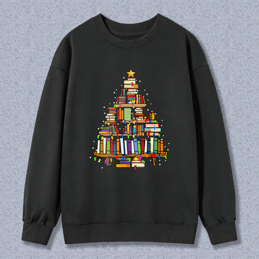 Wardrobecart Book Christmas Tree Unisex Classic Sweatshirt