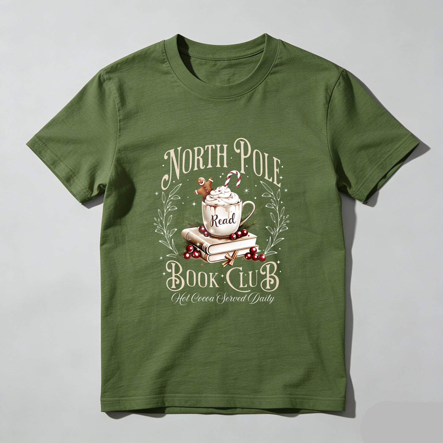 Wardrobecart North Pole Book Club Hot Cocoa Served Daily Unisex Classic T-shirt