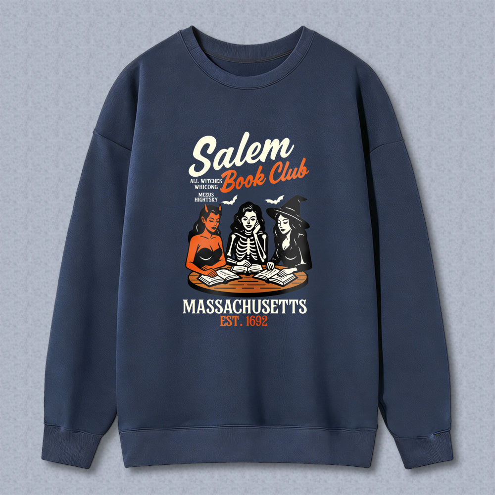 Wardrobecart Salem Book Club Witches Reading Books Est 1692 Unisex Classic Sweatshirt
