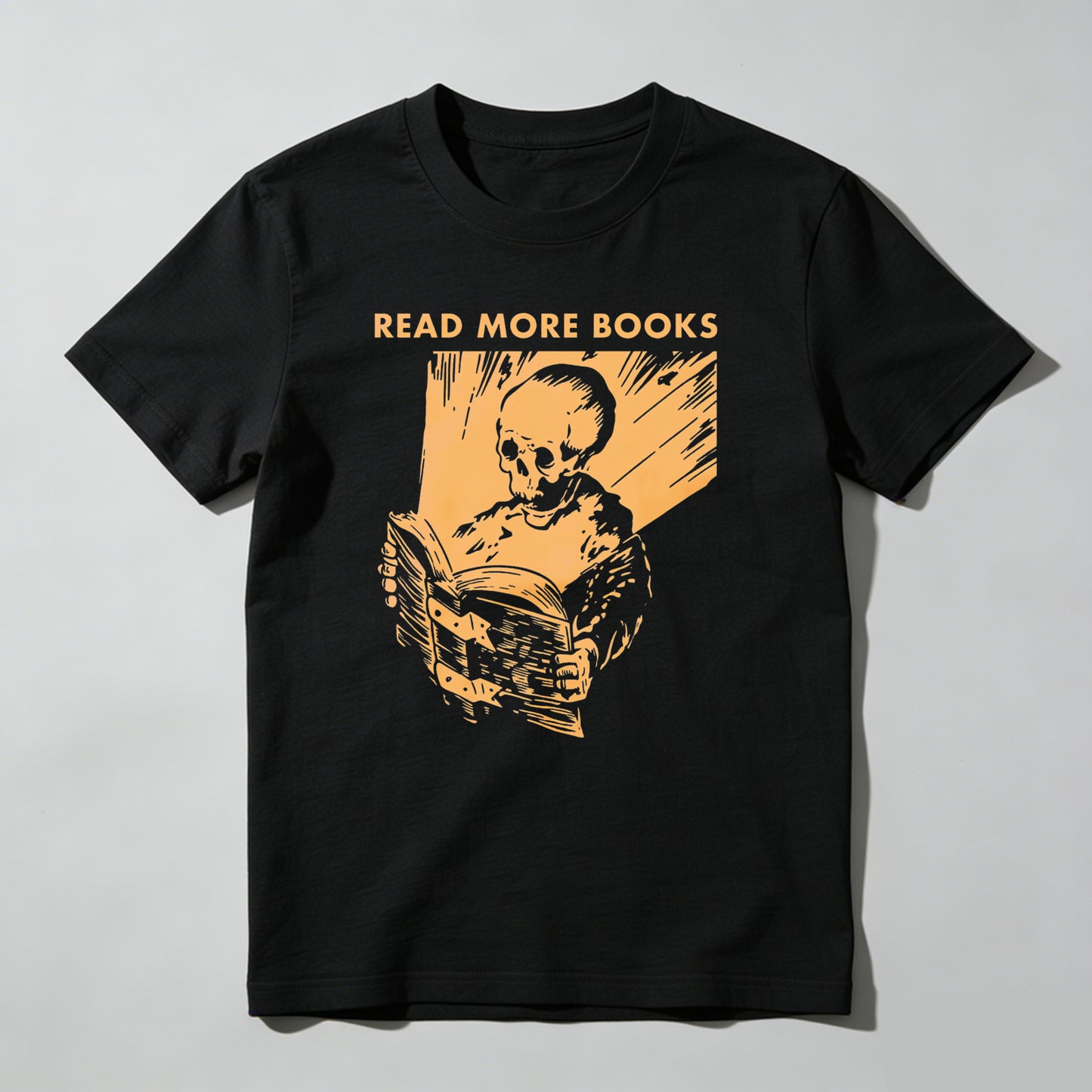 Wardrobecart Read More Books Skull Reading Book Unisex Classic T-shirt