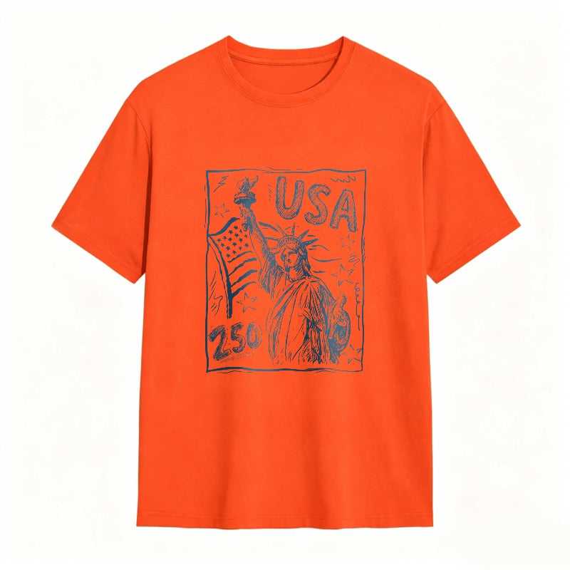 Statue Of Liberty Usa Flag 250 T-shirt