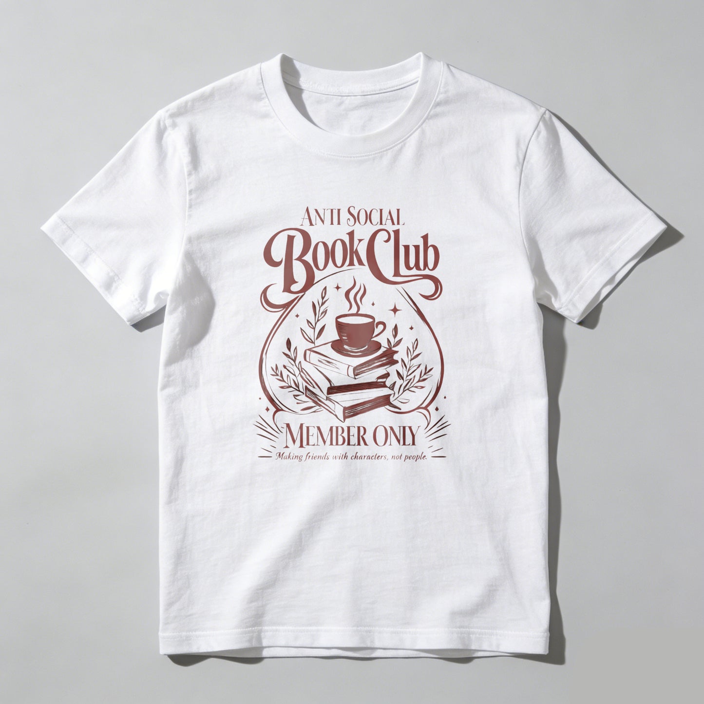 Wardrobecart Anti Social Book Club Member Only Unisex Classic T-shirt 100% cotton