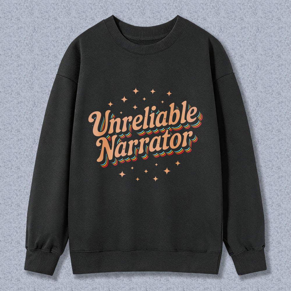 Wardrobecart Unreliable Narrator Pattern Unisex Classic Sweatshirt