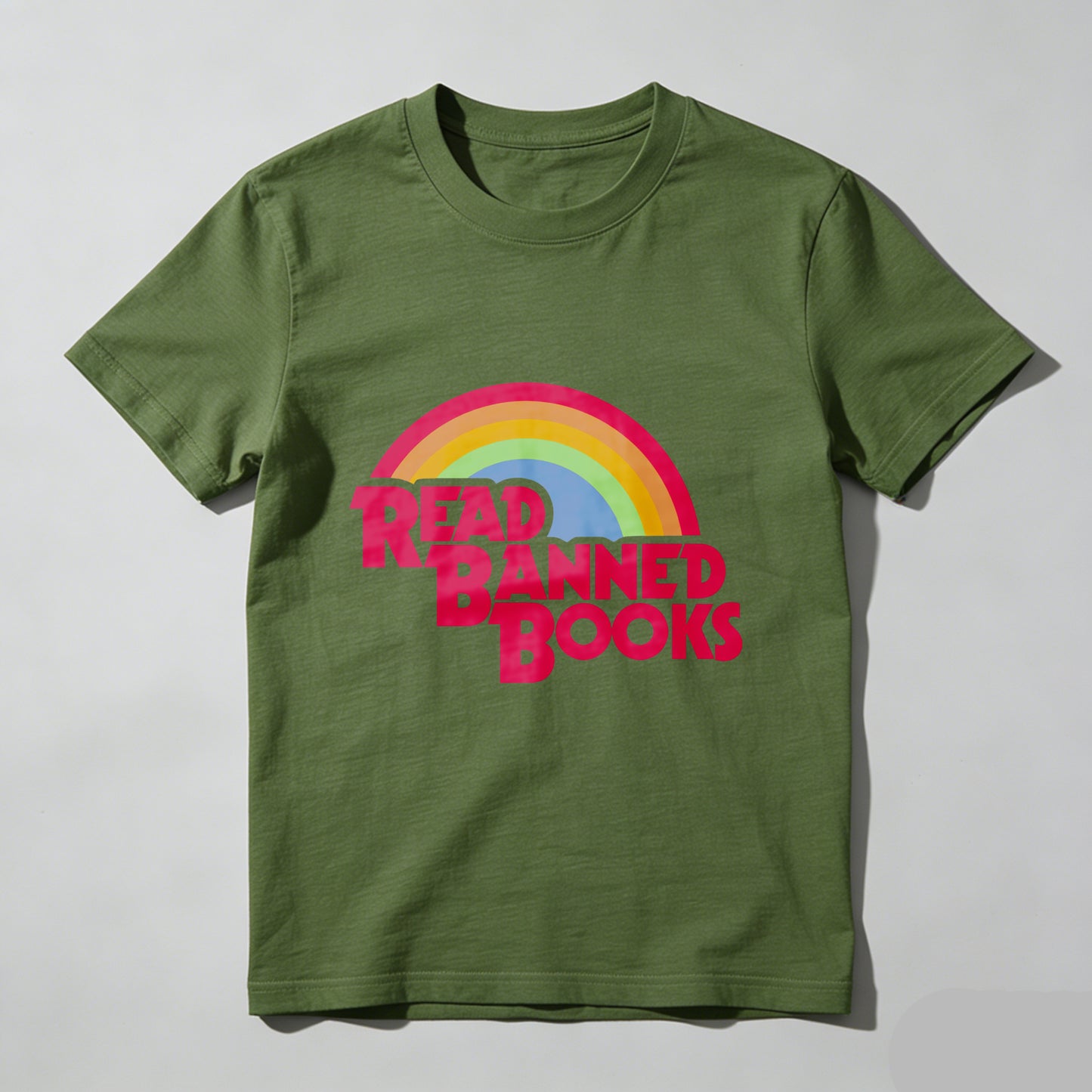 Wardrobecart Read Banned Books Rainbow Design Unisex Classic T-shirt
