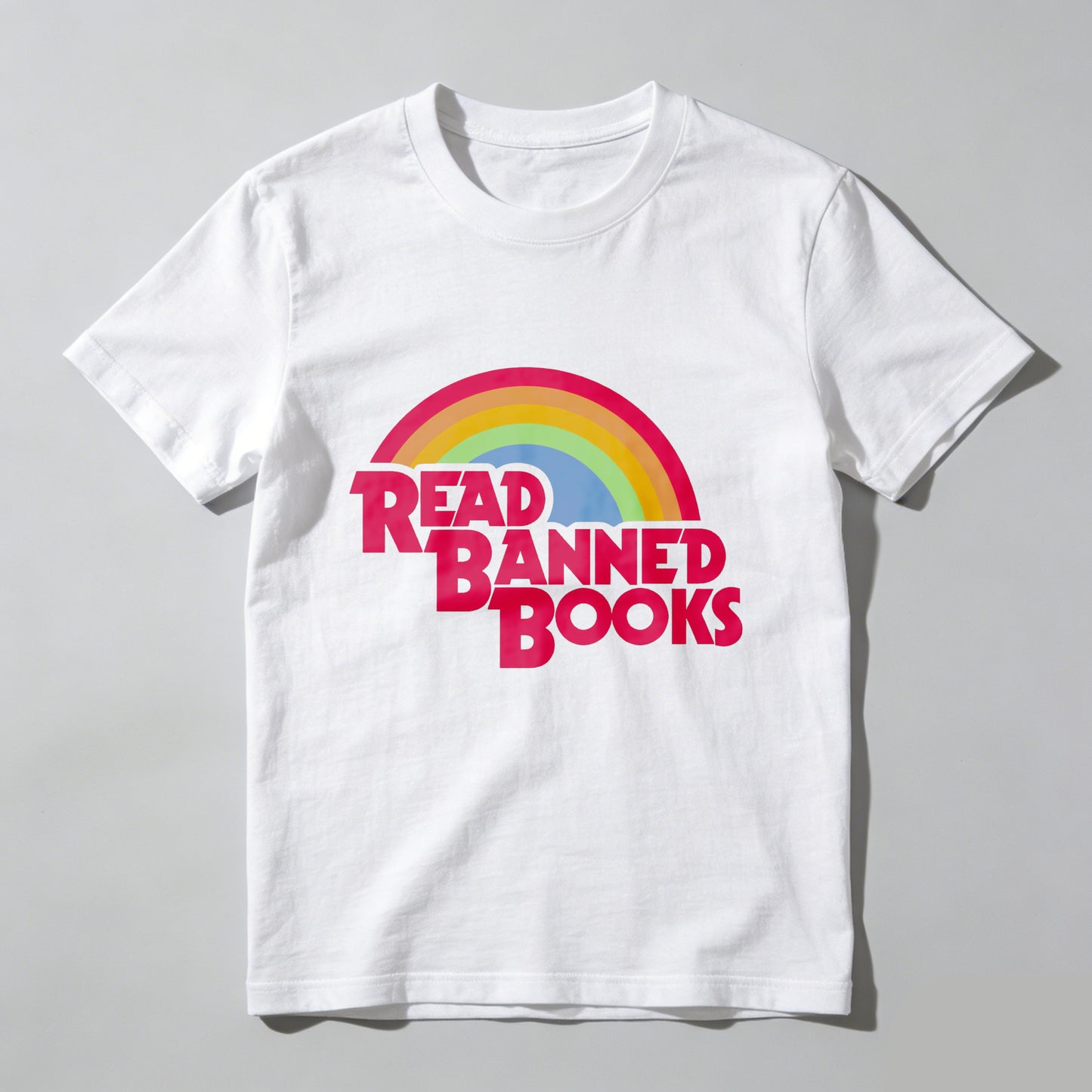 Wardrobecart Read Banned Books Rainbow Design Unisex Classic T-shirt
