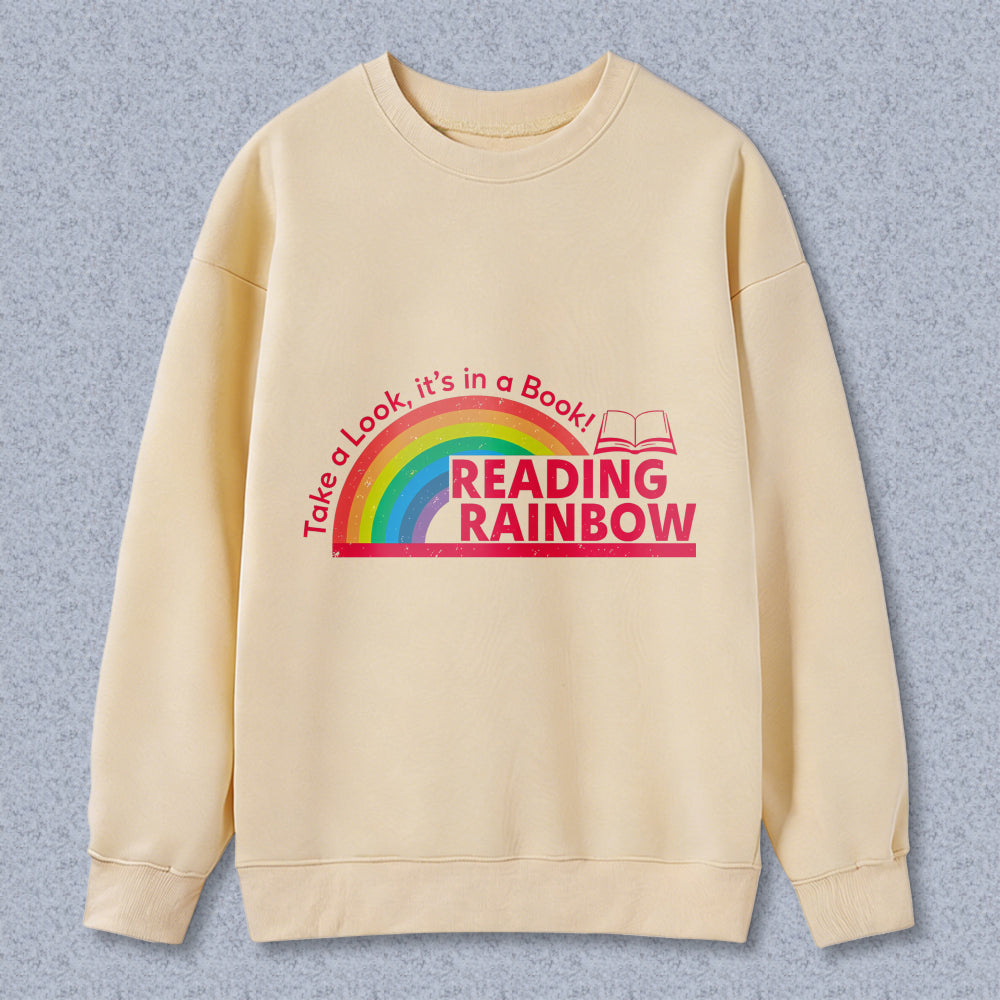 Wardrobecart Reading Rainbow Take A Look Its In A Book Unisex Classic Sweatshirt
