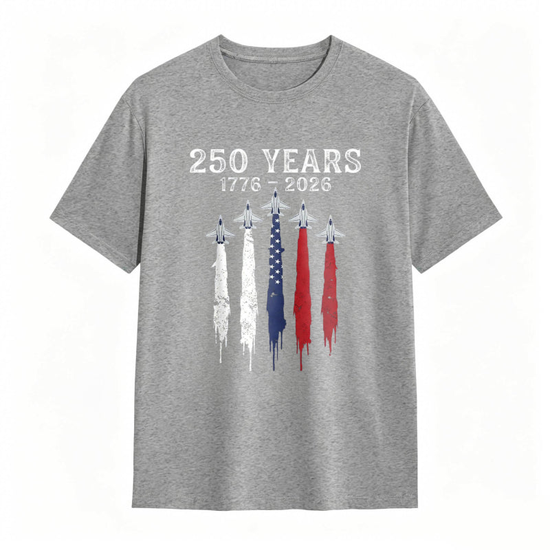 250 Years 1776 2026 American Independence Celebration With Stars And Stripes Design T-shirt