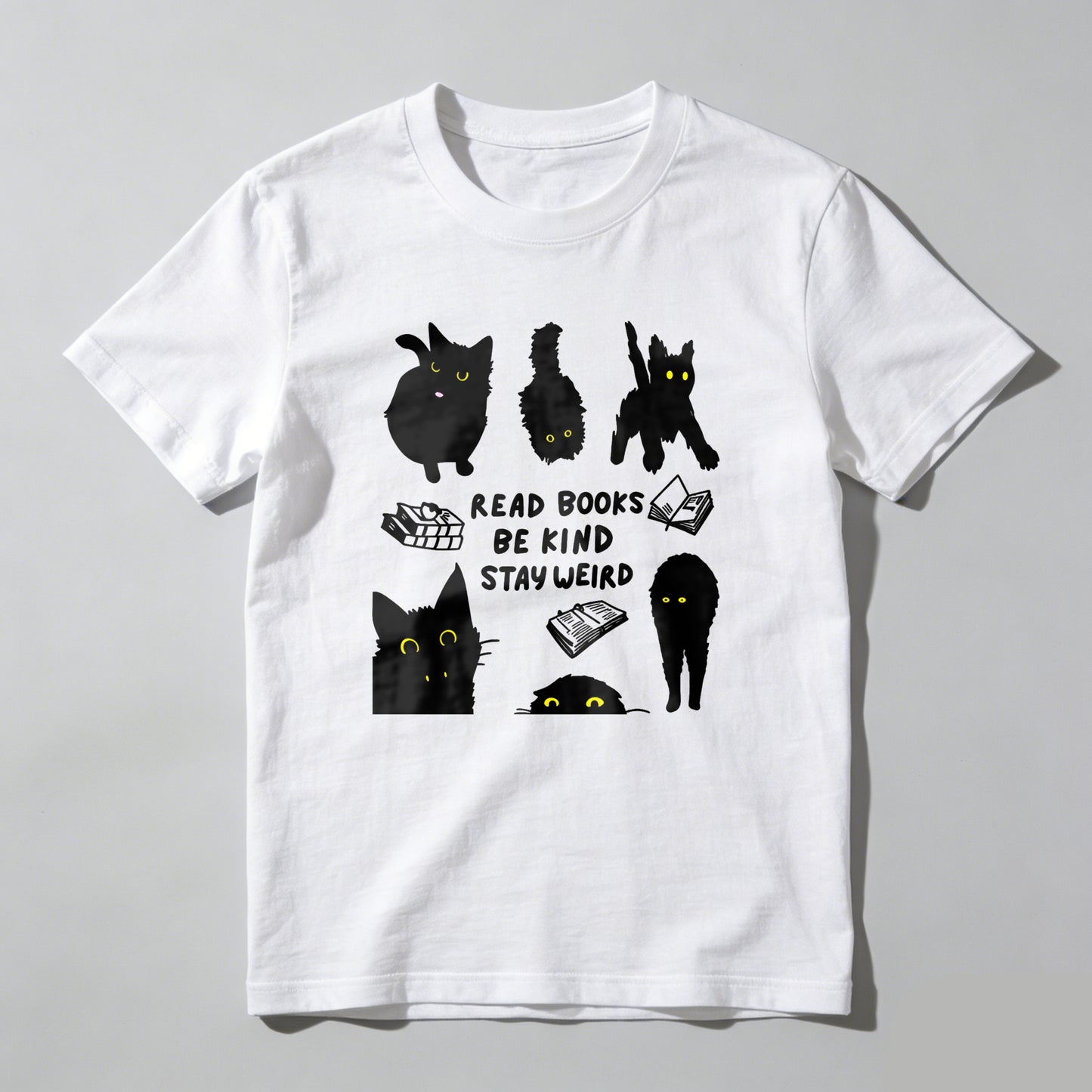 Wardrobecart Cats Books Kindness Weirdest Reading Fun Unisex Classic T-shirt