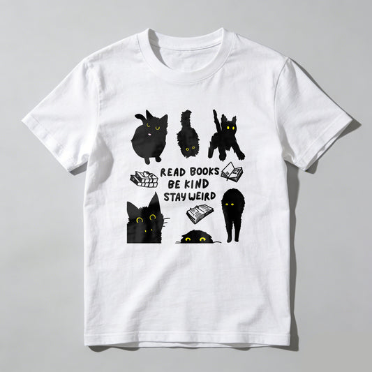 Wardrobecart Cats Books Kindness Weirdest Reading Fun Unisex Classic T-shirt