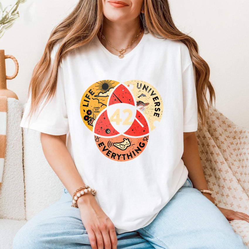 Wardrobecart Life Universe Everything Number Forty Two Unisex Classic T-shirt