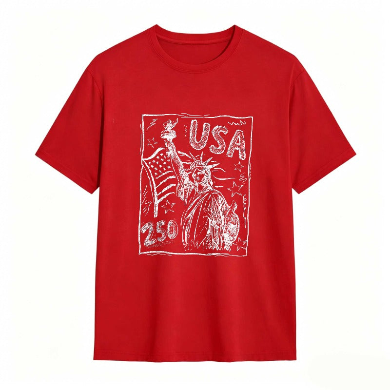 Statue Of Liberty Usa Flag 250 T-shirt