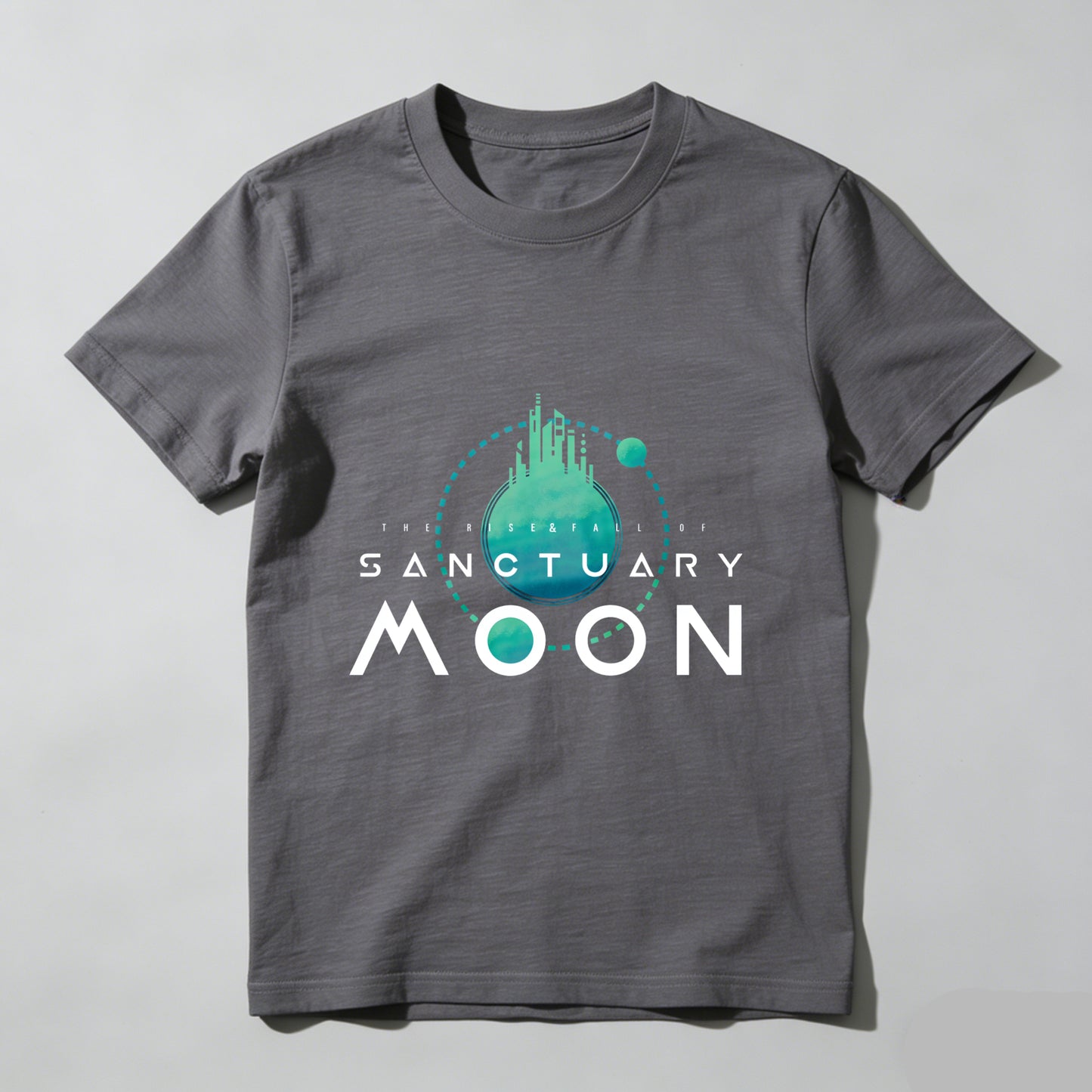 Wardrobecart Sanctuary Moon Planet Design With Cityscape Unisex Classic T-shirt