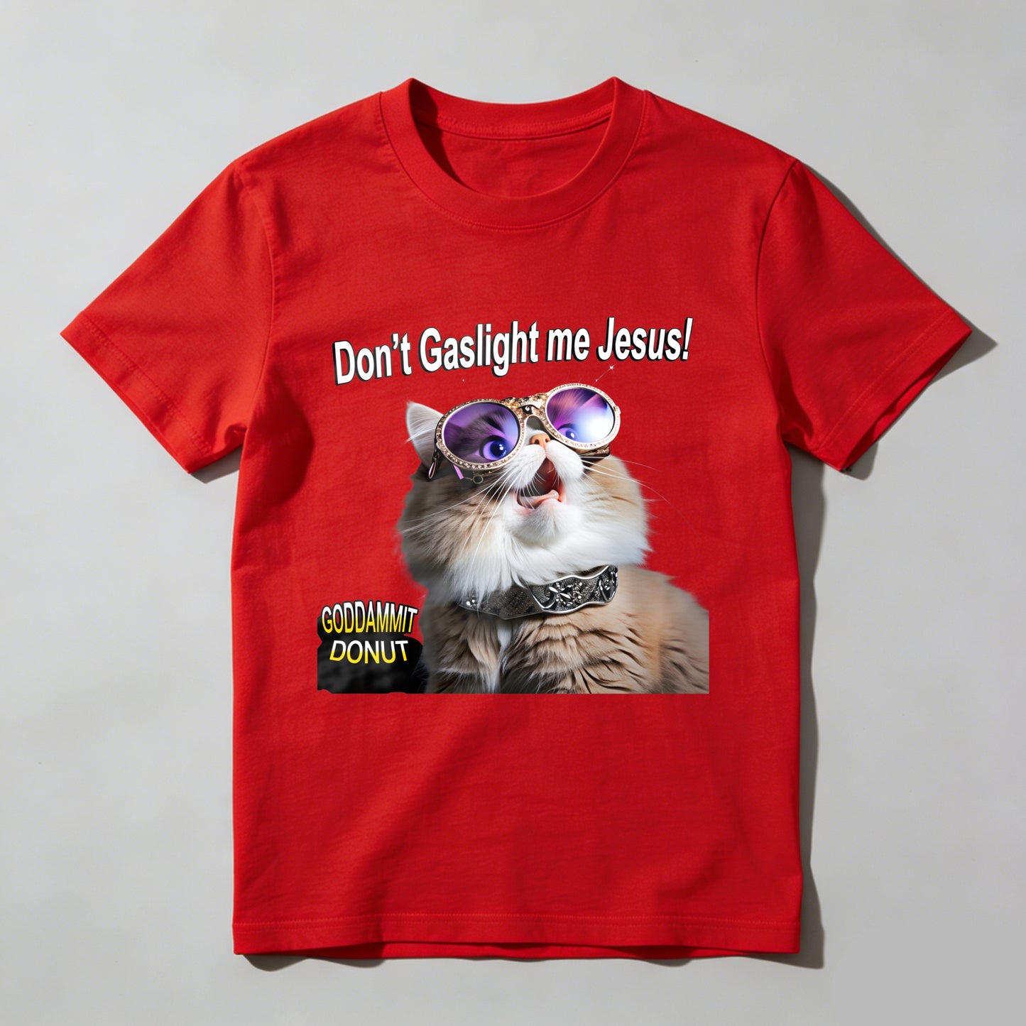 Wardrobecart Don't Gaslight Me  Cat With Sunglasses Unisex Classic T-shirt