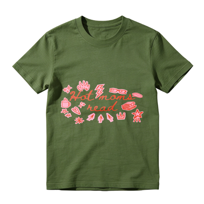 Wardrobecart Hot Moms Read With Book And Accessories Unisex Classic T-shirt