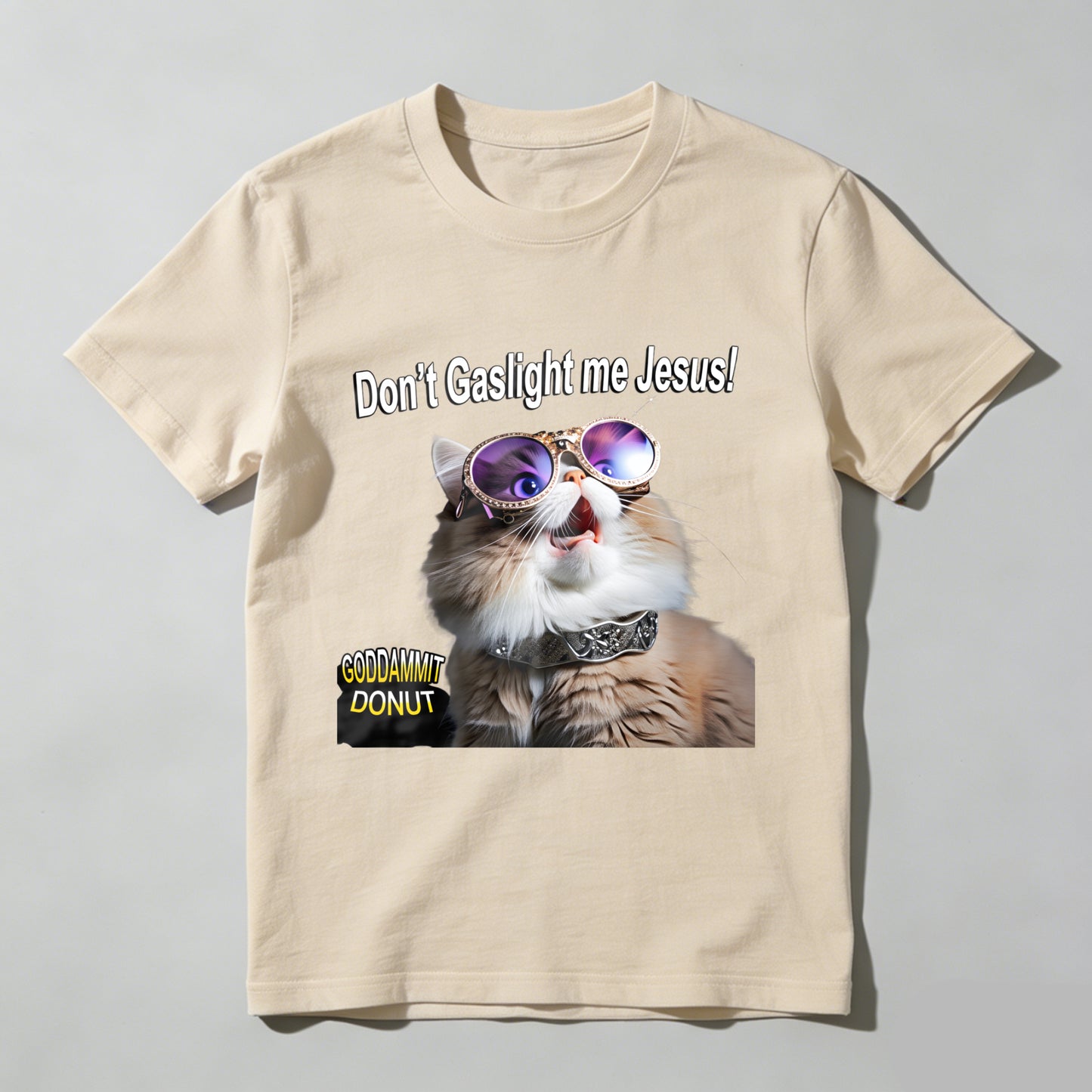 Wardrobecart Don't Gaslight Me  Cat With Sunglasses Unisex Classic T-shirt