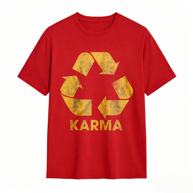 Vintage Karma Recycler Funny Motivational Graphic Tee