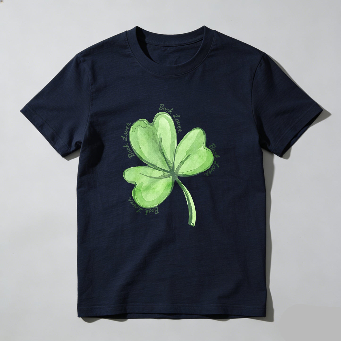Wardrobecart Four Leaf Clover Watercolor Design Unisex Classic T-shirt